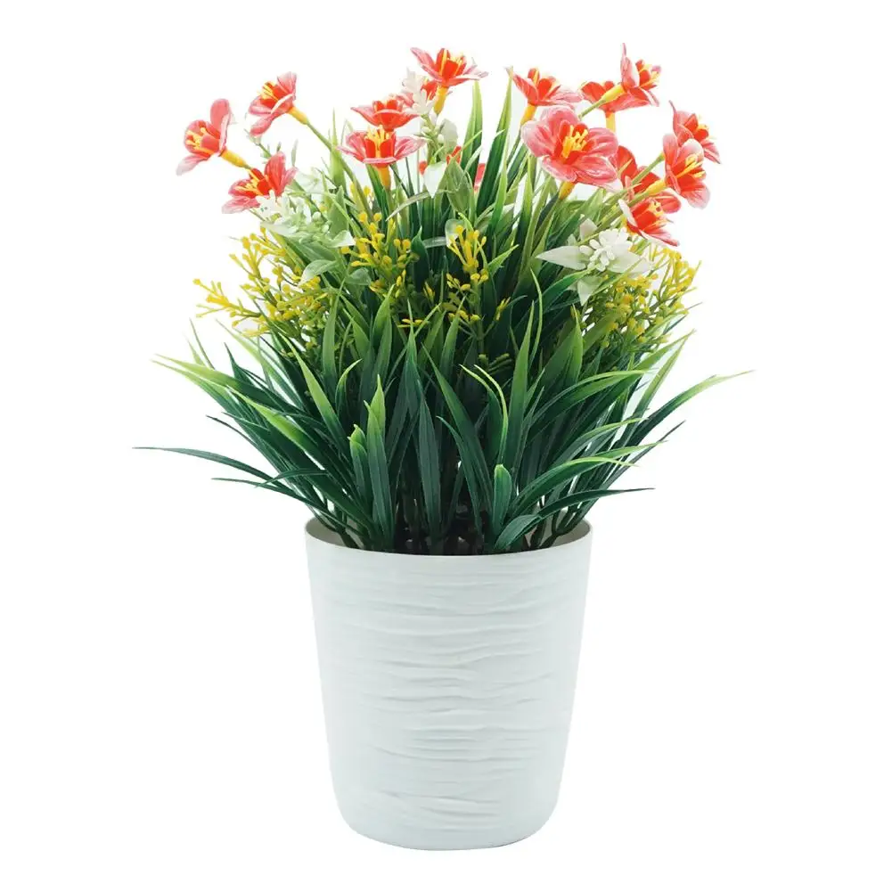 

1Pc Potted Artificial Plum Blossom Flower Bonsai Home Garden Desktop Prop Decor