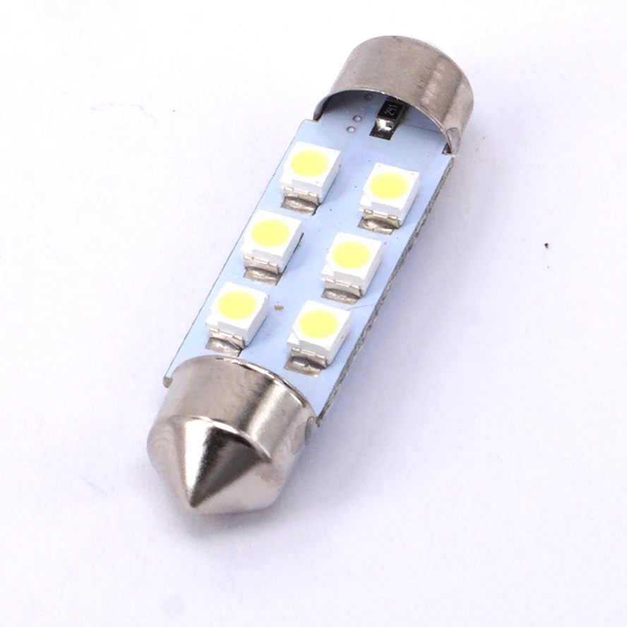 Adebayor 1000x яркий белый купол фестон светильник c5w C10W led 3528 1210 6 SMD 41 мм авто двери светодиодные лампы для чтения бардачок светильник