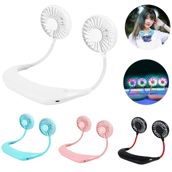 

2020 Sports Fan Hot Sale Portable USB Mini Fan Neck Fan Rechargeable Small Portable Light Usb Desk Home Office Air Cooling Fan