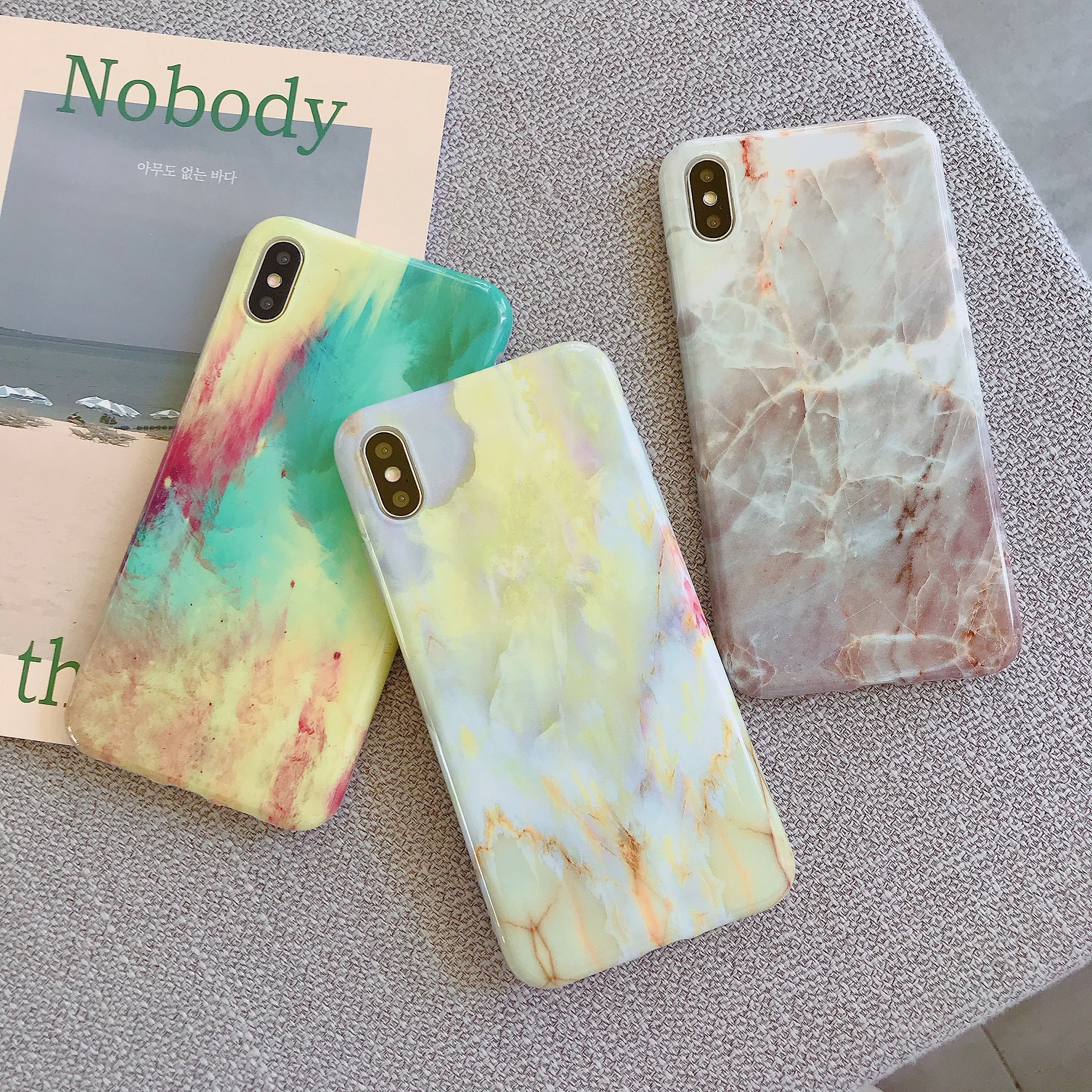 

Imd Marble case For iPhone 7 8 6s 6 Plus X XS XR XS Max case Soft TPU Back Cover For iphone 8 7 Plus X Protective Fundas Capa