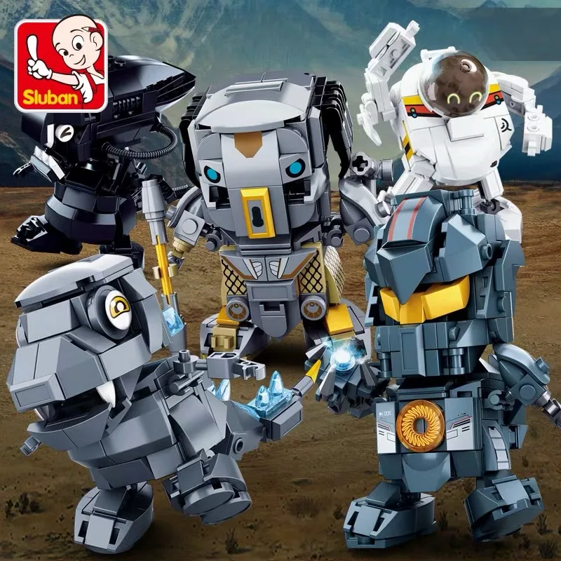 

Sluban Compatible Legoing Pacific Rim Predator Alien Gipsy Avenger Mech Robot Figure kaiju Movie Model building blocks Kits toys