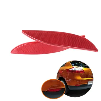 

1pair Light Lens Easy Install Replacement Part 265650004R Exterior Auto Rear Bumper Reflector Shell Red For Renault Megane MK3