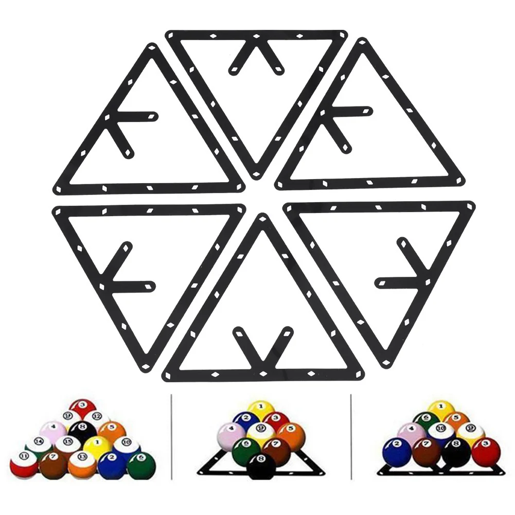 6pcs/lot Triangle Billiard Rack Billiard Invisible Ball Rack Triangle Ball Holder Positioning for 57mm Billiard Accessory