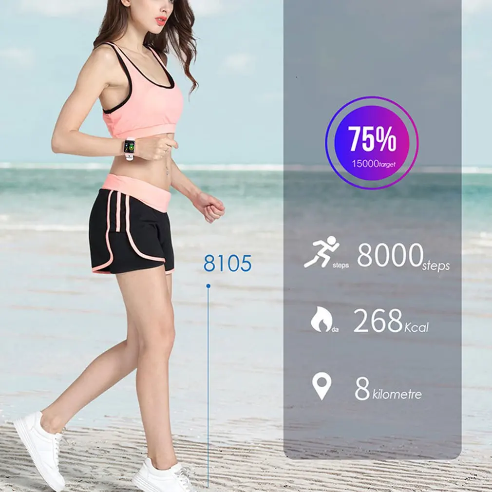 P68 color screen smart bracelet step-by-step exercise long standby IP68 waterproof sleep heart rate