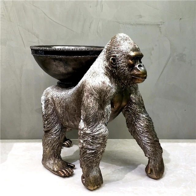 Resin Gorilla Statue Flower Pot Decorative Silverback Sculpture Planter  King Kong Novelty Houseware Ornament Craft Furnishing - Flower Pots &  Planters - AliExpress