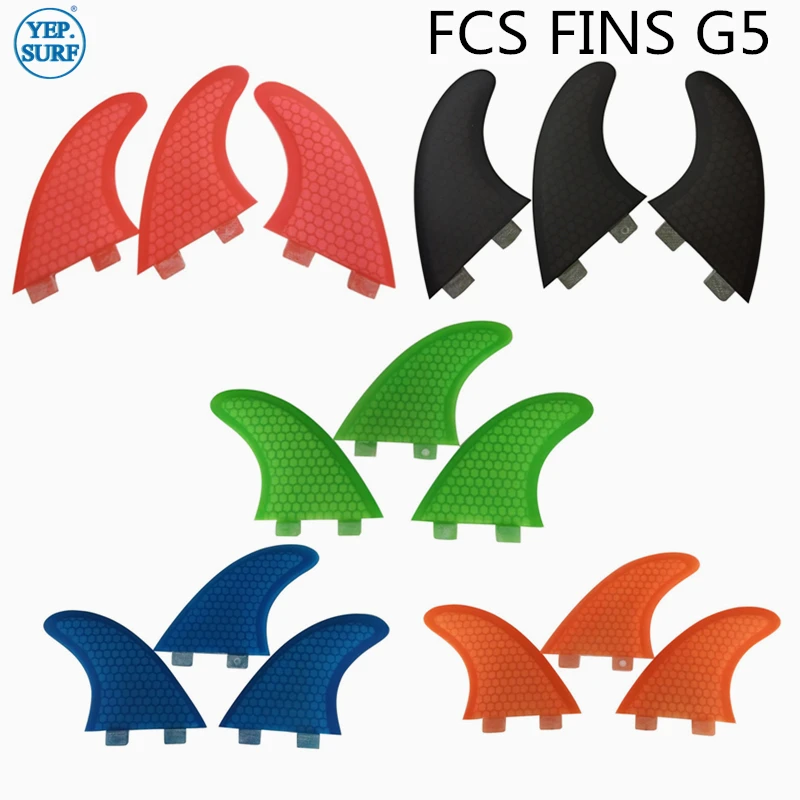 Плавники для серфинга FCS G5 плавники черные/красные/зеленые/синие/оранжевые