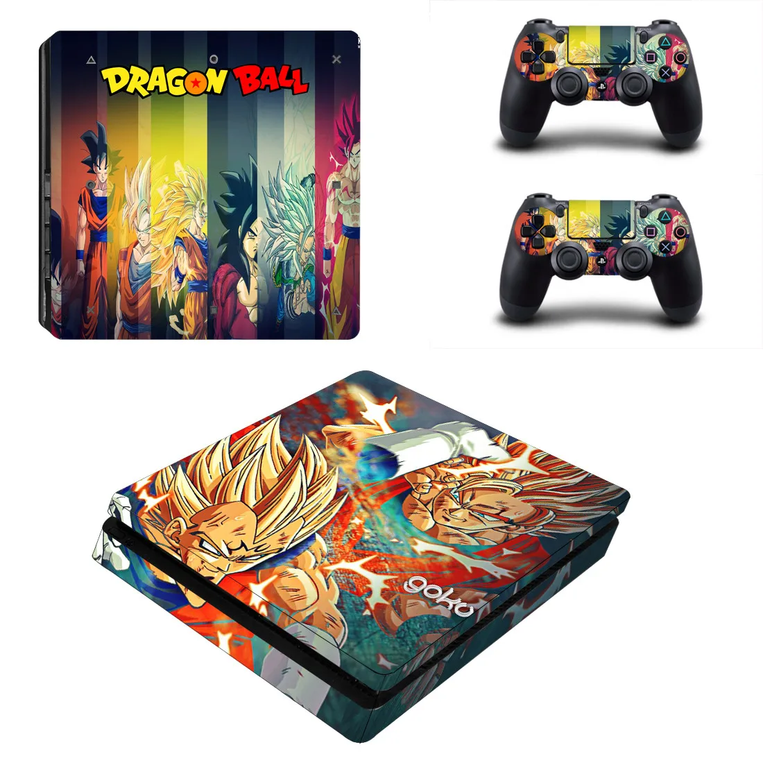Dragon Ball Super PS4 тонкая наклейка для консоли playstation 4 и 2 контроллеров PS4 Slim Skins виниловые наклейки