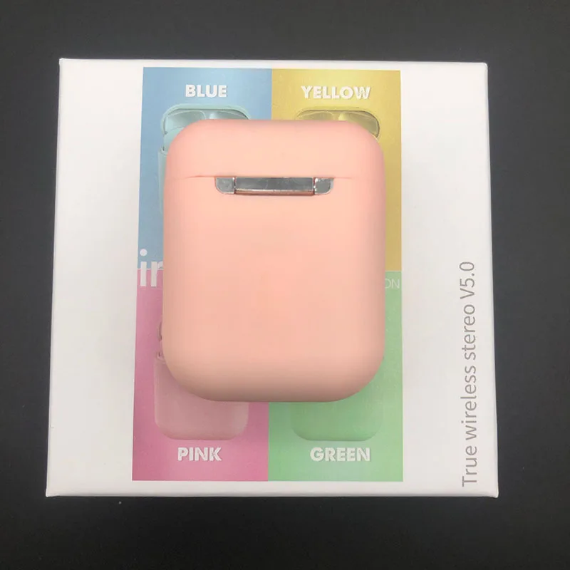 i12-Pink Оригинальные Inpods 12 наушники i7s i9s i11 i12 Tws беспроводные Bluetooth наушники гарнитура Прямая поставка - Цвет: i12-Pink