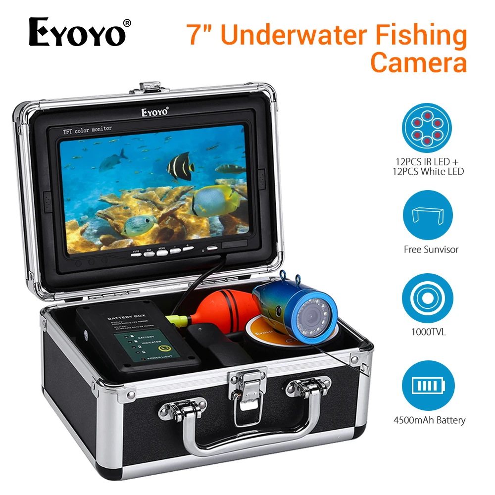 Eyoyo EF07PRO рыболокатор подводная Рыбацкая камера peche видео подводная камера видеорегистратор для рыбалки инфракрасная лампа ледяной рыболокатор|Рыболокаторы|   | АлиЭкспресс