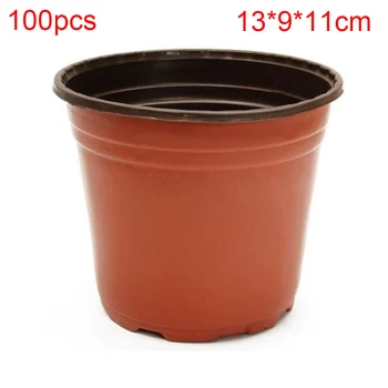 

100pcs Gardening Ventilation Dual Color Container Nursery Large Capacity Patio Seedling Widely Use Flowerpot Outdoor Planting