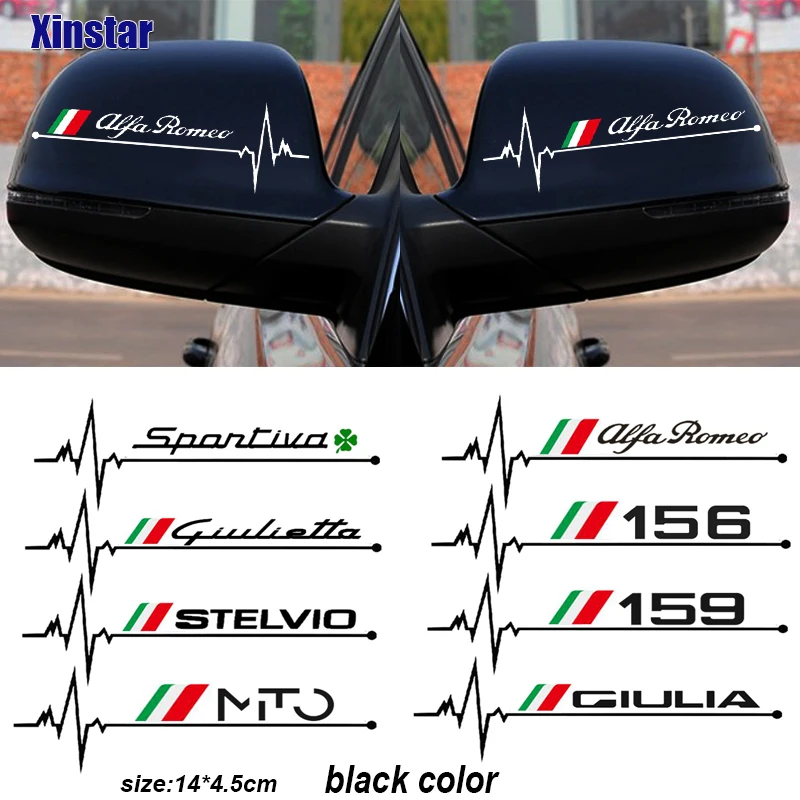 Наклейка на зеркало заднего вида для Alfa Romeo Giulia Giulietta 159 156 MITO Stelvio 147 Sportiva 2 шт. |