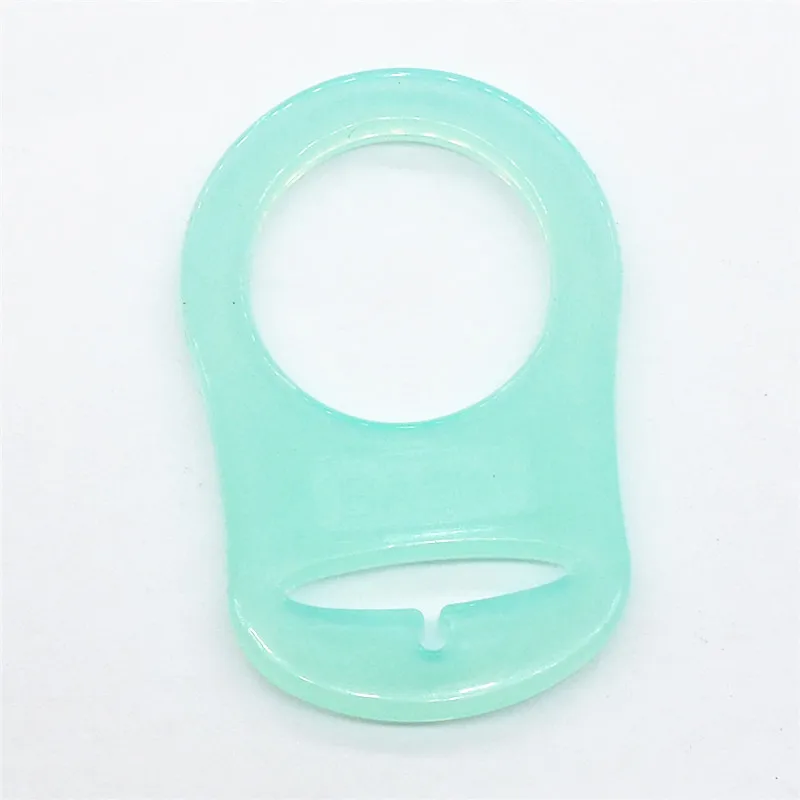 Chenkai 10 шт Силиконовая детская соска mam пустышка цепь держатель адаптер кольца для NUK соска BPA бесплатно безопасный для детей - Цвет: Pastel Green