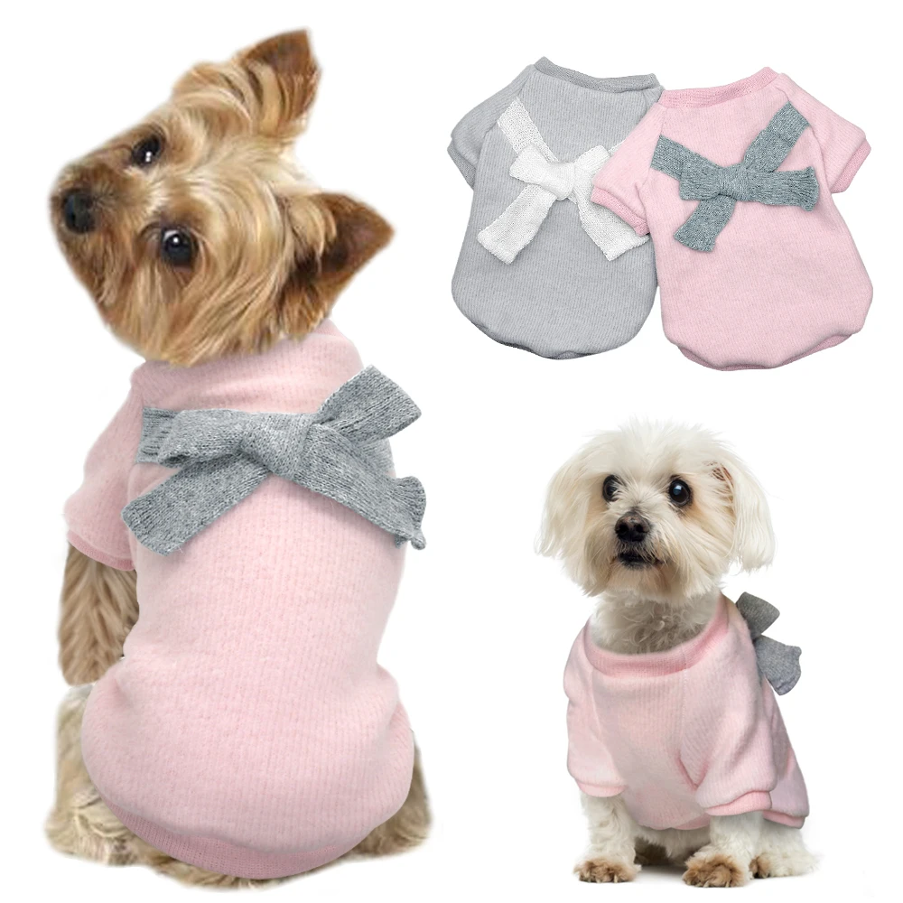 

Small Dog Cat Clothes For Chihuahua Pet Puppy Clothes Coat Cute Bowknot Dogs Clothing Pug Yorkshire Outfit Ropa Perro