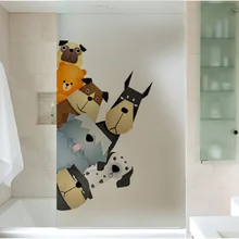 Мультипликационный узор, Индивидуальный размер, стеклянная фольга, статическая, не адезивная, контроль тепла, винил, съемный, многоразовый декор, тонированная пленка 70 см x 100 см