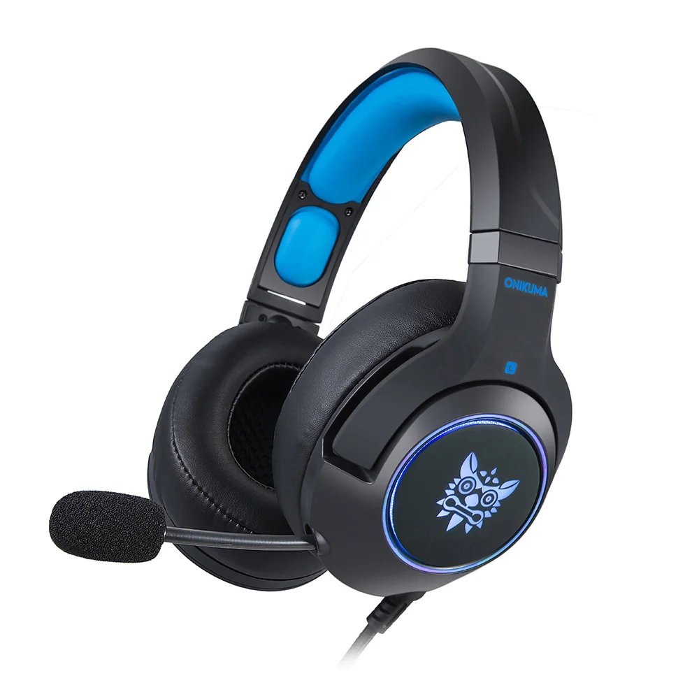 Newmsnr K9 игровые гарнитуры большие наушники с RGB светодиодный Микрофон Стерео наушники глубокий бас для ПК компьютера геймера ноутбука PS4 X-BOX - Цвет: Красный