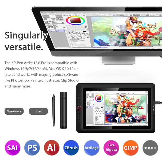 XPPen 15.6 Pro Drawing Tablet 5