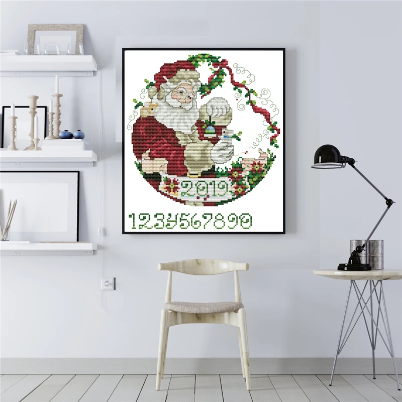 Joy Sunday Christmas Вышивка крестом узоры Санта Клаус 11ct 14ct DMC DIY Ручная работа Счетный напечатанный Набор для вышивания набор для рукоделия