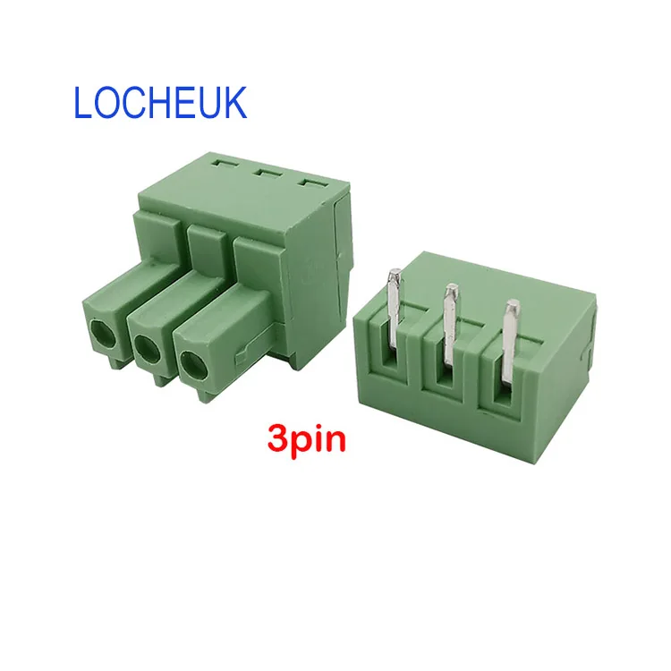 3PIN-5pair 10 шт.(5 пар) 15EDG 3,81 мм KF2EDG PCB винт Клеммная колодка Разъем-штырь правый угол разъем 2/3/4/5/6/7/8/9/10/12pin - Цвет: 3PIN-5pair