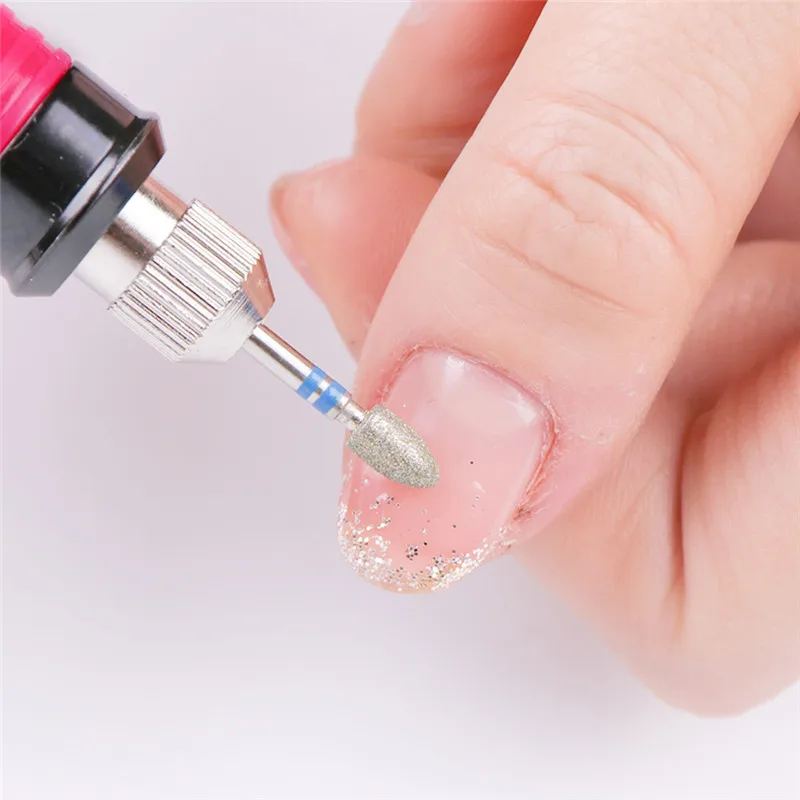 6 шт./лот 11 видов электрического алмазного керамического сверла для кутикулы ногтей фрезы резиновые напильники для очистки маникюра инструмент для дизайна ногтей
