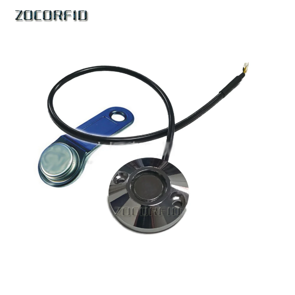 

4 Wires Card iButton Probe Dallas Reader With LED Indicator Light Chrome-plated Contacts High conductivity