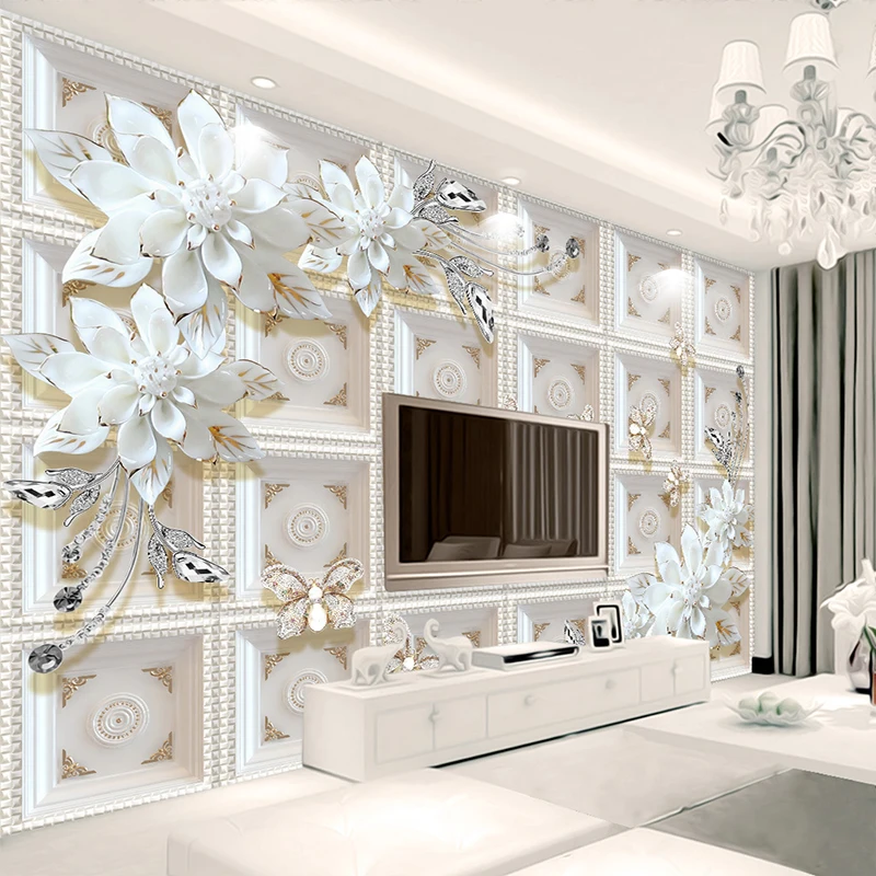 Custom-3D-Wall-Murals-Wallpaper-Wall-Painting-Stereoscopic-Relief-Jewelry-Flowers-3D-Living-Room-TV-Backdrop