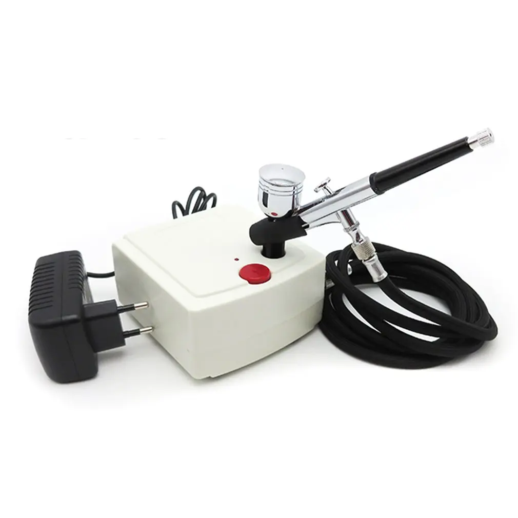 

Hot Sale Mini Dual Action Spray Gun Airbrush Air Compressor Set Gravity Feed Air Brush Kit for Tattoo Manicure Craft Cake