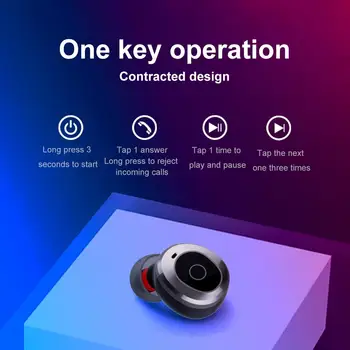 

WA-11 TWS Wireless Headset Bluetooth V5.0 IPX7 Headphones with Fast Charging Box Supporting Adding or Subtracting Volume