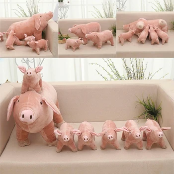 

Pink Pig Kid Baby Soft Stuffed Simulation Animal Farm Plush Toy Cute Lovely Gift GXMB
