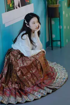 

New Hanfu Brocade National jacquard artificial silky Costume wedding dress Geometric Costume Cheongsam Fabric Damask Fabric