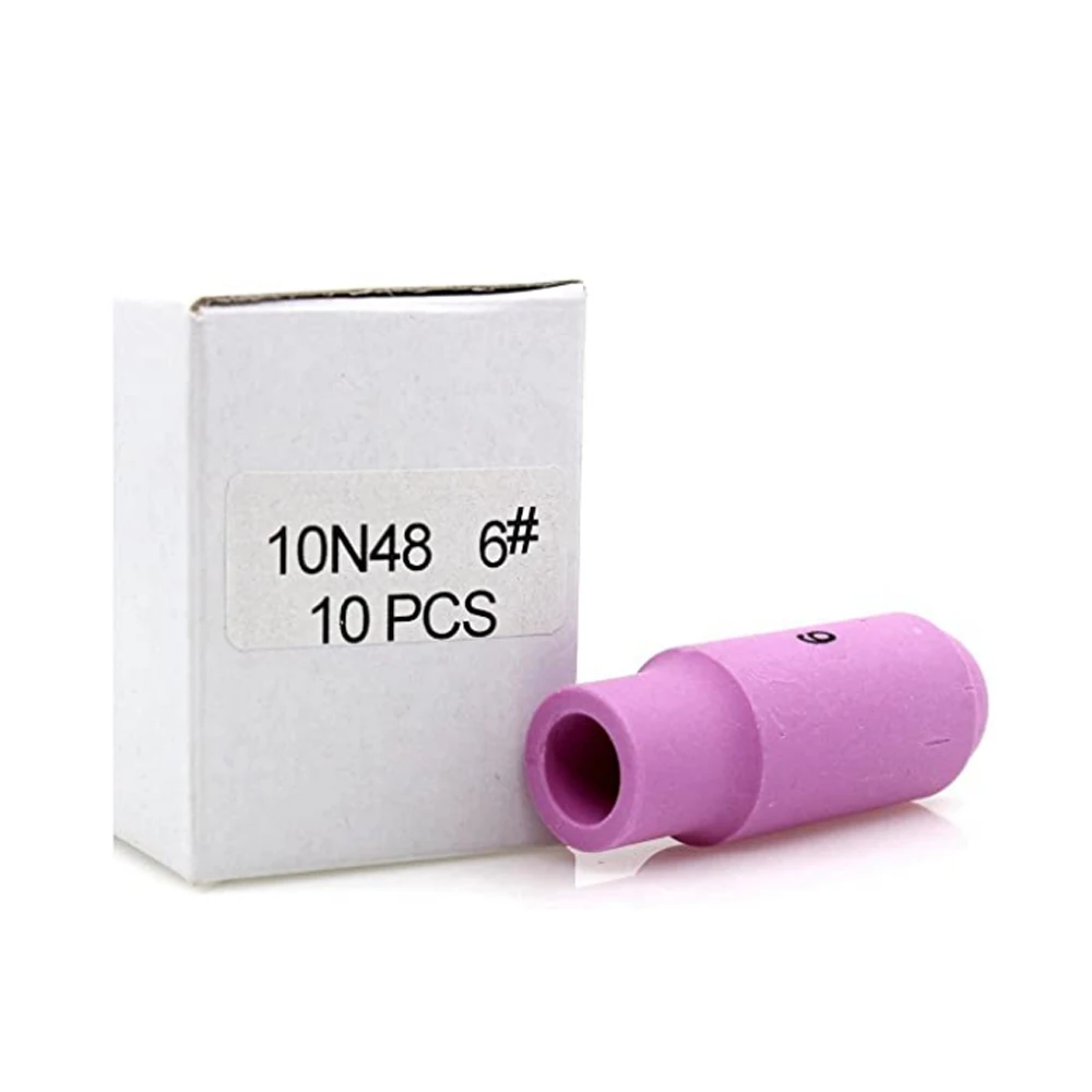 10Pcs 10N48 #6 TIG Welding WP17 WP-18 WP26 Torch Consumables Alumina Nozzle Ceramic Shield 3/8'' 10mm