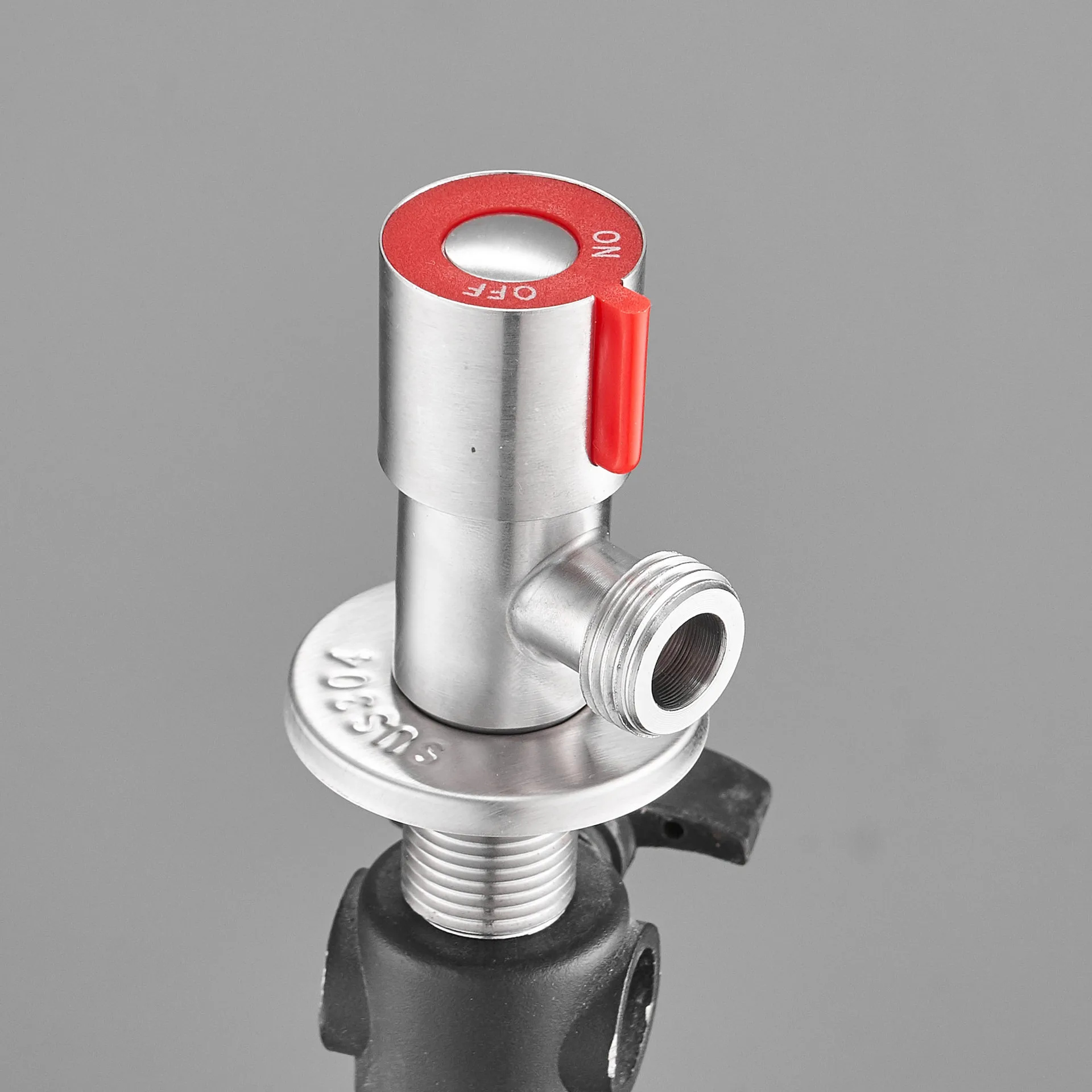 Manufacturers Wholesale Stainless Steel 304 Triangle Valve Hot And Cold Water Universal Red And Blue Angle Valve Thickening Angl