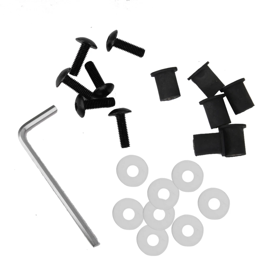 Motorcycle Windscreen Nut Bolt Washer Screw Motorbike Windshield Fairing Screen Fastener Kit  for Yamaha Kawasaki Suzuki 