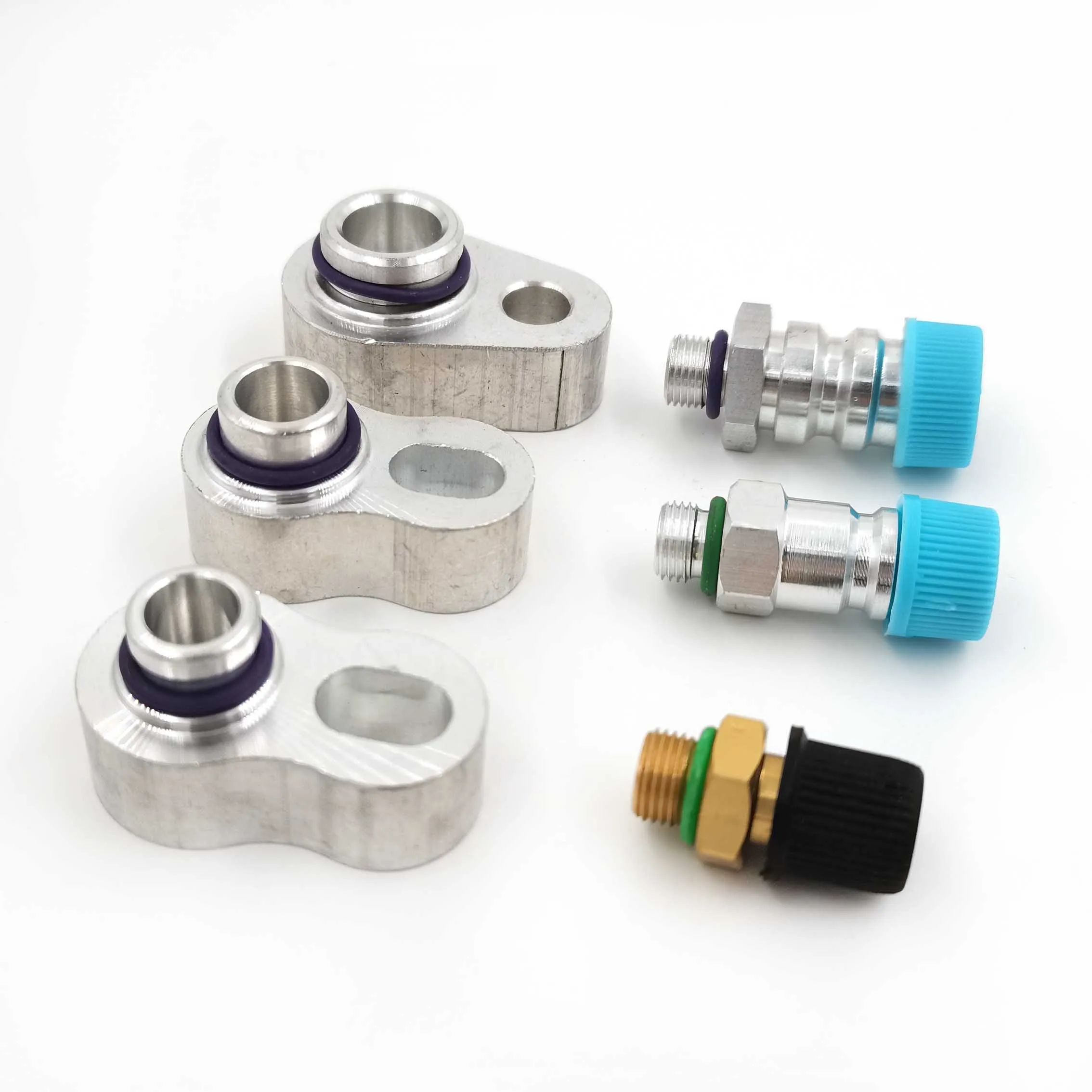 Automotive Air Conditioning Compressor Leak Plug Connector Load Plate 1 Set R12 1/2 5/8 3/4 Auto/Car A/C Compressor Repair Tools air conditioning repair kit