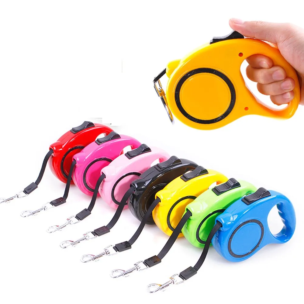 Выдвижной поводок собаки гибкий Щенок Кот тяговых канатов автоматический для