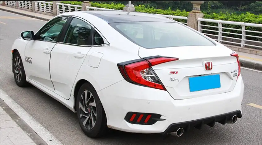 Применение только для Honda Civic задний фонарь Shade декоративная рамка для десяти поколения Civic углеродного волокна задний фонарь Shade