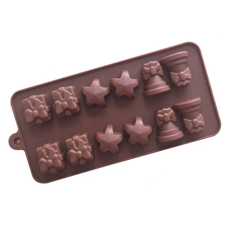 12 с рождественской коробкой силиконовая шоколадная форма для торта |