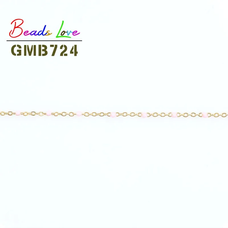 1 Meter Gold and Silver Plated Wire Wrapped Rosary Bead Chain