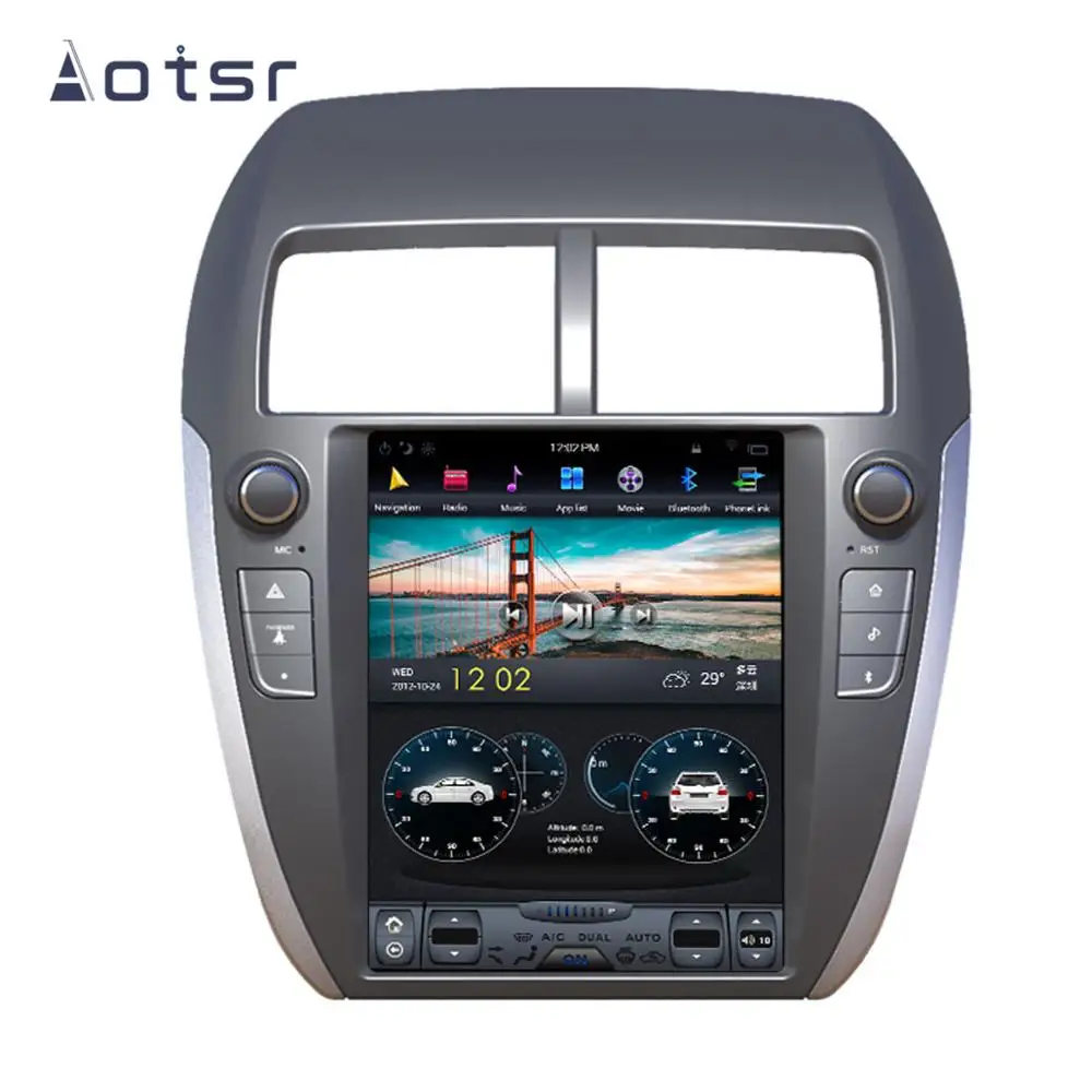 Aotsr Tesla10." вертикальный экран Android 8,1 автомобильный dvd-плеер gps навигация для Мицубиси ASX RVR Outlander Sport 2010