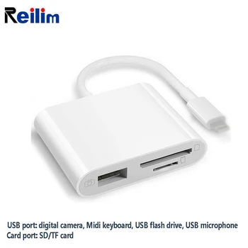 

OTG USB Camera adapter for lightning to micro SD TF card reader kit for iphone ipad for apple ios 13 converter cable