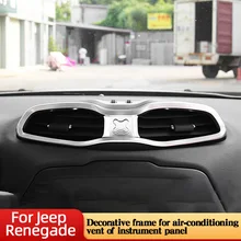 

Decorative Frame For Air-conditioning Vent Of Instrument Panel For Jeep Renegade ABS Center Console Air Outlet Accessories