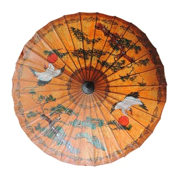 

1pc Classic Hand-painted Oil-paper Umbrella Decorative Handmade Umbrella Oiled Paper Umbrella Crafts for Bar Store Tearoom Decor