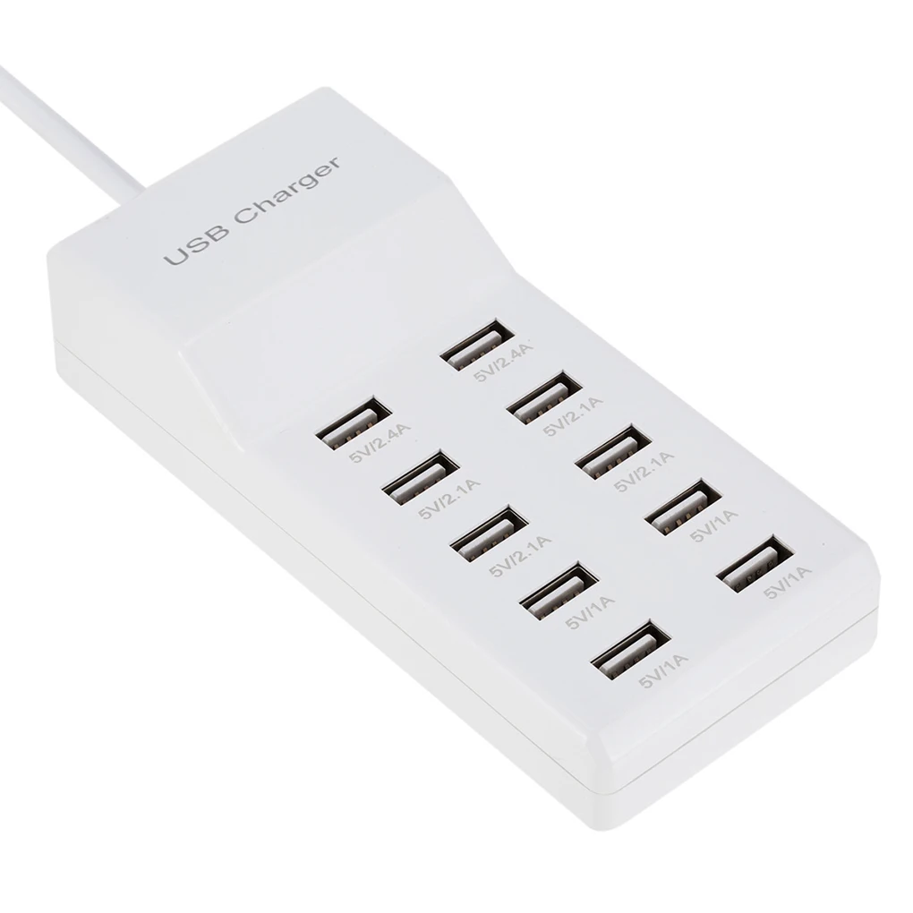 10 портов USB зарядное устройство телефон планшет USB устройство путешествия настольное зарядное устройство концентратор питания США вилка ЕС вилка