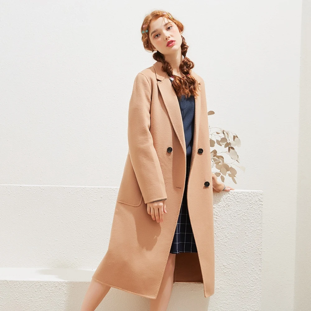 Beste Metersbonwe 2019 Vrouwen Wollen Jas Bovenkleding Winter Kleding Kantoor Dame Jas Mode Warme Slanke Elegante Jas 739525