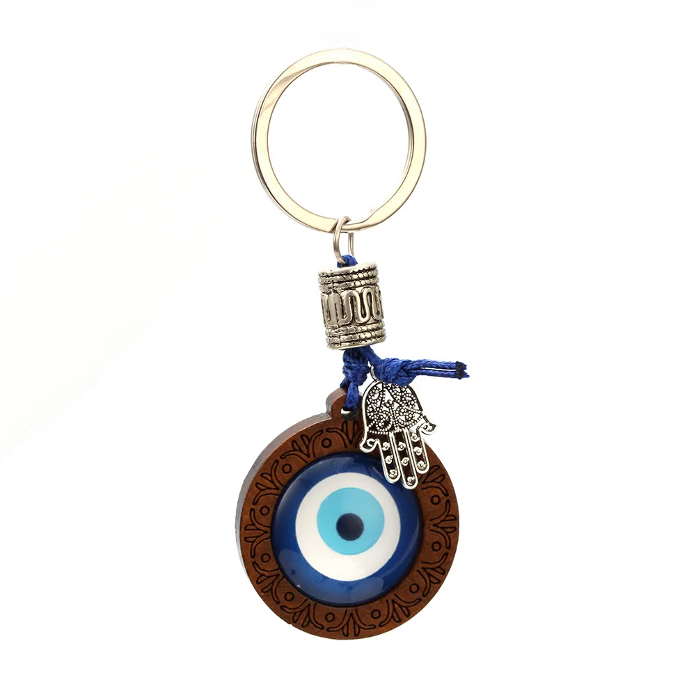 Portachiavi Mano Di Fatima Con Occhio Di Malocchio – Portafortuna Hamsa Blu In Confezione Regalo