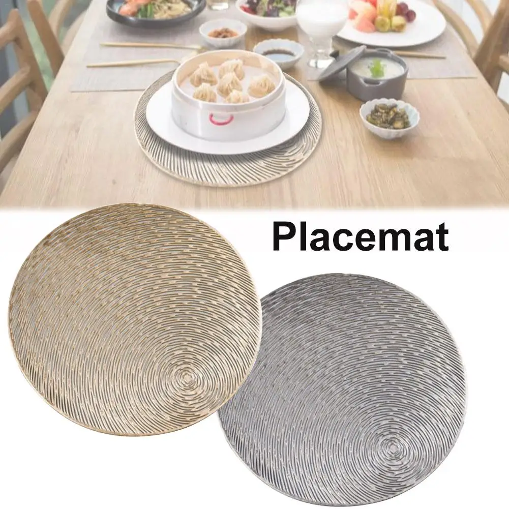 

Environmentally Friendly PVC Placemat Round Heat Resistant Wear Resistant Non - Slip Washable Table Mat For Holiday Decoration