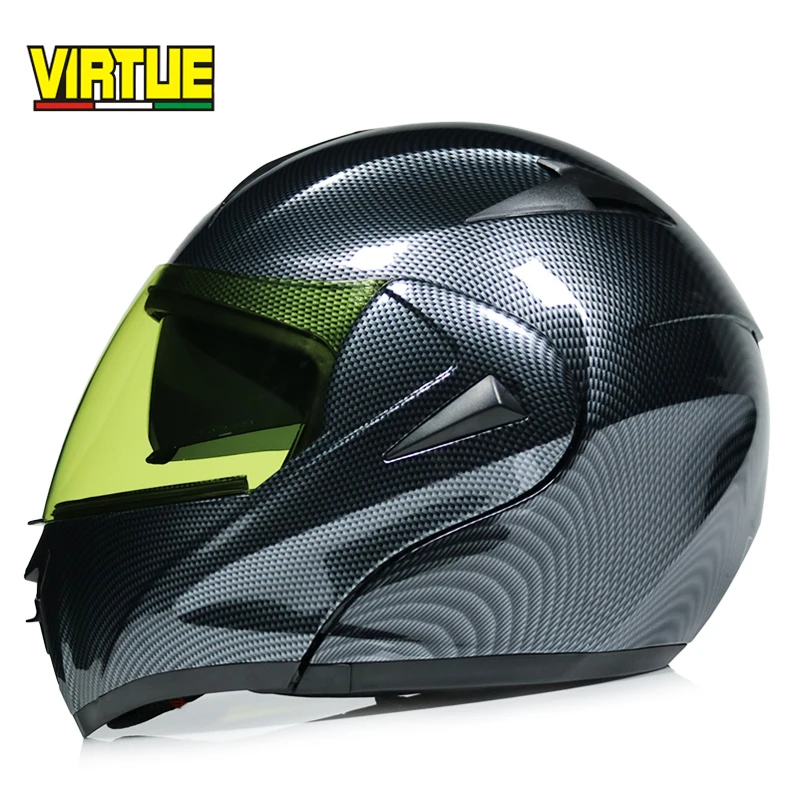 New fashion double lens flip up motorcycle helmet motocross full face helmet racing helmet M L XL XXL - Цвет: f4