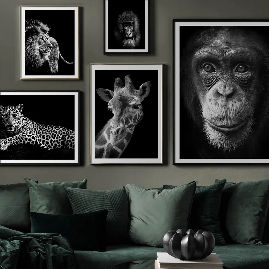

Artic Monkeys Poster Wall Decoration Animal Canvas Black and White Wall Art Painting Tiger Picture Room Aesthetic No Frame