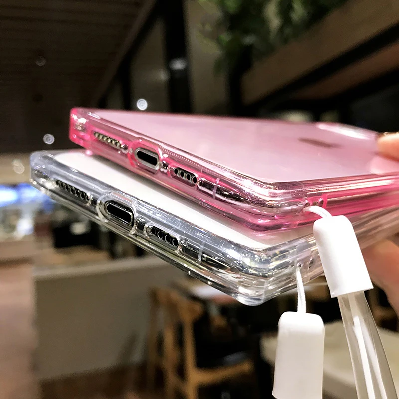 Ударопрочный прозрачный чехол LOVECOM для iPhone 12 Mini 11 Pro Max XS XR 6 6S 7 8 Plus X Мягкий