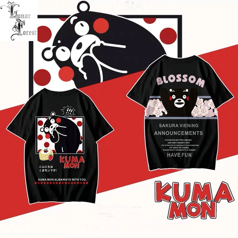 KUMAMON 3D Футболка с принтом Летняя мода круглый вырез короткий рукав популярное