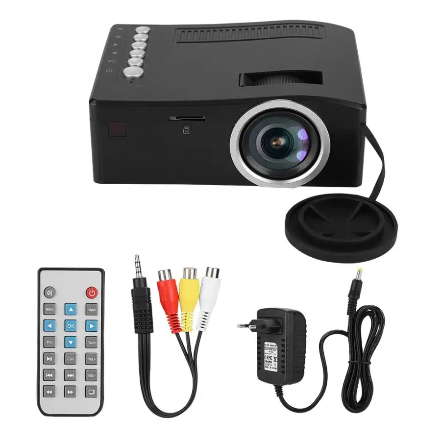 1080P мини-проектор AV/HDMI/USB/TF домашний светодиодный проектор 15-110in проекция с умным пультом дистанционного управления